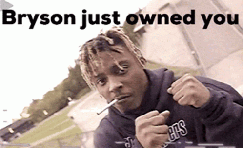 Man in Hoodie Smoking Cigarette Bryson Just Owned You