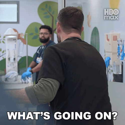 Man in Hospital Room Surprised What Is Going On