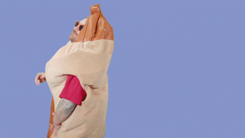 Man in Hot Dog Costume Did I Do That