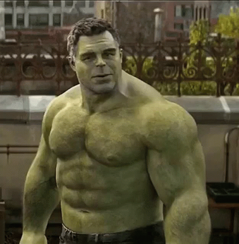 Man in Hulk Costume Without Shirt