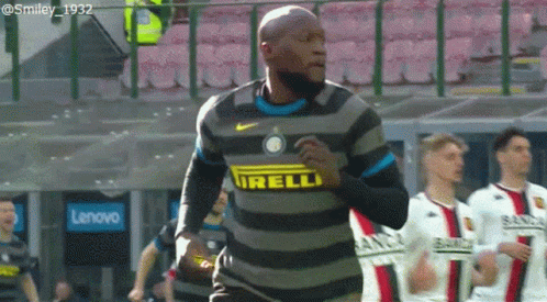 Man In Irelli Jersey Running On Soccer Field GIF