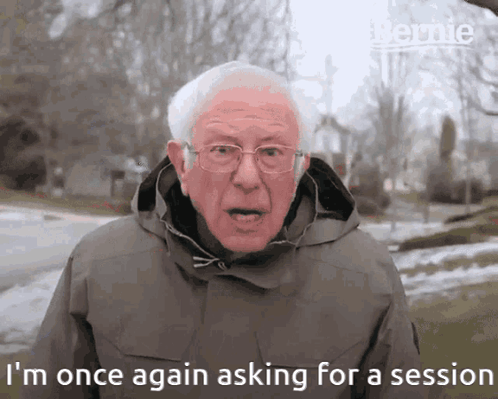 Man In Jacket And Glasses Says I'm Once Again Asking For A Session GIF