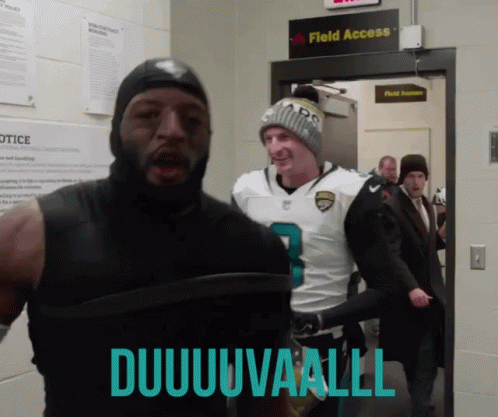 Man In Jaguars Jersey Says Duuuuvaall GIF
