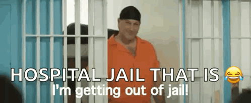 Man In Jail Cell Hospital Jail Getting Out GIF