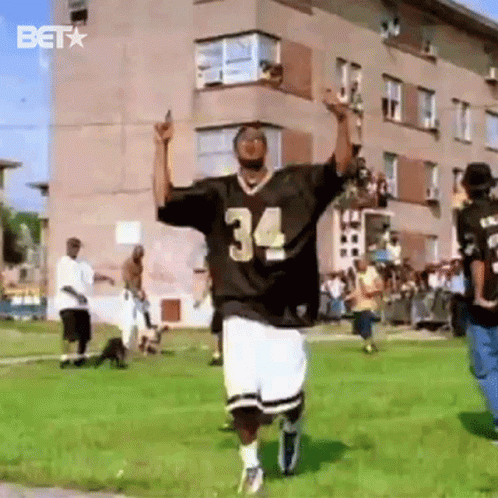 Man In Jersey Number 34 Dancing GIF