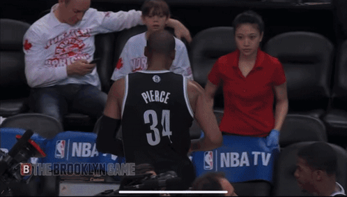 Man in Jersey Saying Pierce
