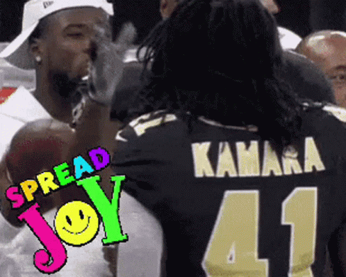 Man In Jersey With Kamara 41 On Back GIF