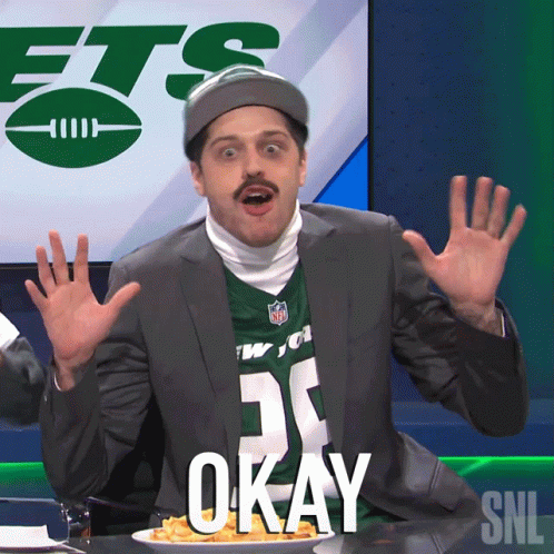 Man In Jets Jersey Says Okay GIF