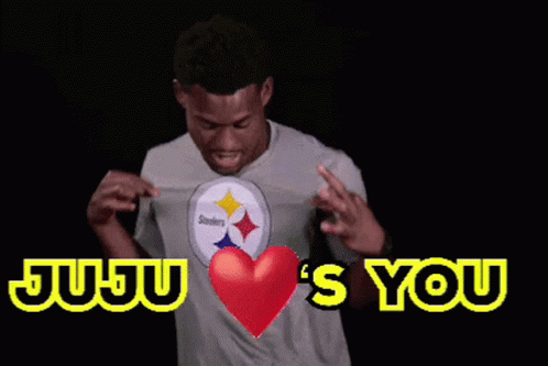 Man In Juju's You Shirt Holding Red Heart GIF