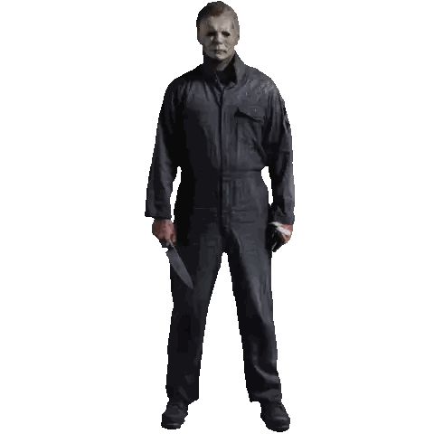 Man in Jumpsuit Holding Knife