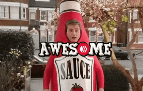 Man In Ketchup Costume Awesome Sauce GIF