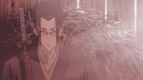 Man in Kimono Holding Sword