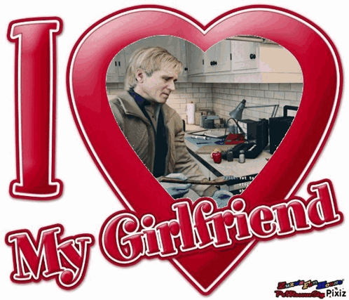 Man In Kitchen Saying I Love My Girlfriend GIF
