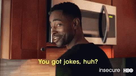 Man In Kitchen Saying You Got Jokes Huh GIF