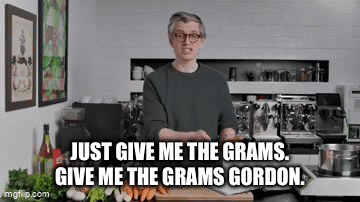Man In Kitchen Says Just Give Me The Grams GIF