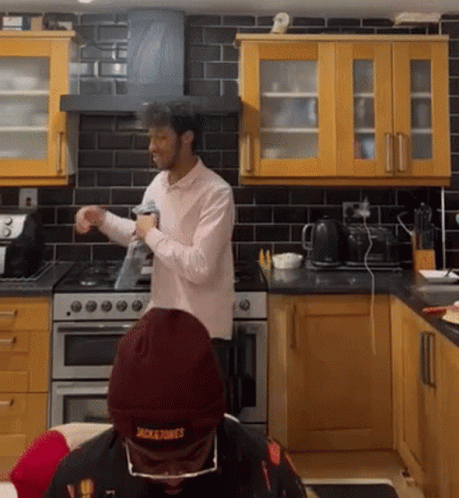 Man in Kitchen Wearing Jacksons Beanie