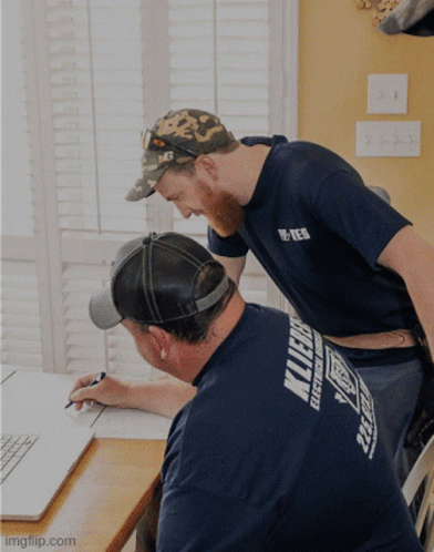 Man in Klein Electrical Works Shirt