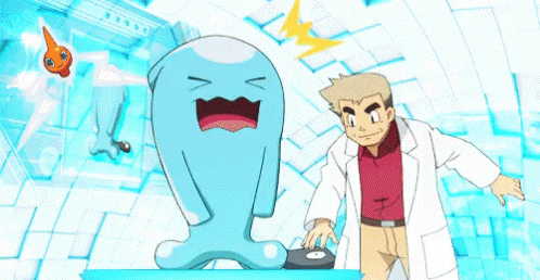 Man in Lab Coat Beside Cartoon Character