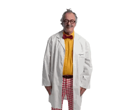 Man in Lab Coat Doing Dab
