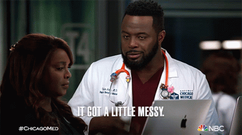 Man In Lab Coat Saying It Got Messy GIF
