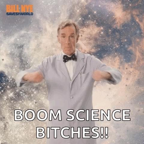 Man In Lab Coat Says Boom Science Bitches GIF