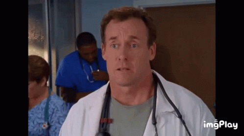 Man in Lab Coat Surprised