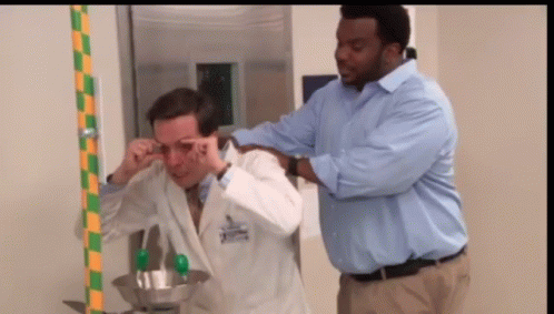 Man In Lab Coat With Johnson Name Tag GIF