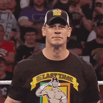 Man In Last Time Shirt Saluting Crowd GIF