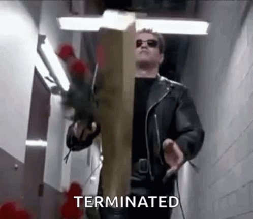 Man in Leather Jacket and Sunglasses Saying Terminator