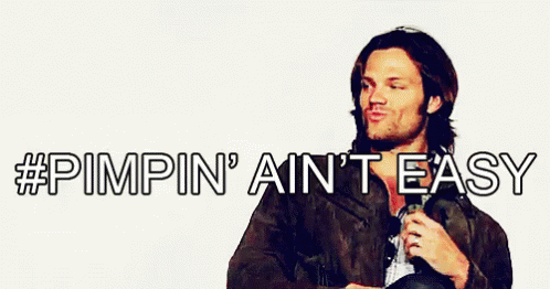 Man In Leather Jacket Saying Pimpin Ain't Easy GIF
