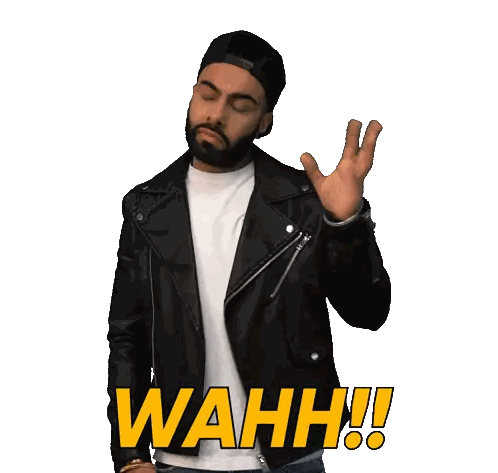 Man in Leather Jacket Saying Wahh