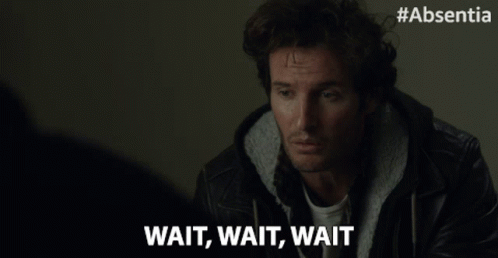 Man in Leather Jacket Saying Wait Wait Wait