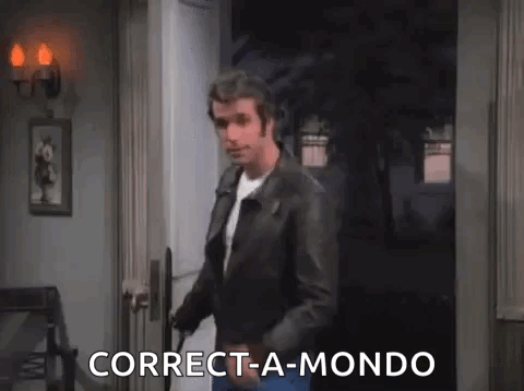 Man in Leather Jacket Standing in Doorway Correct-a-mondo