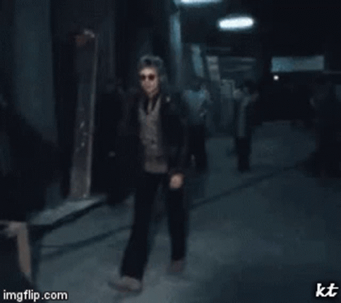 Man In Leather Jacket Standing GIF