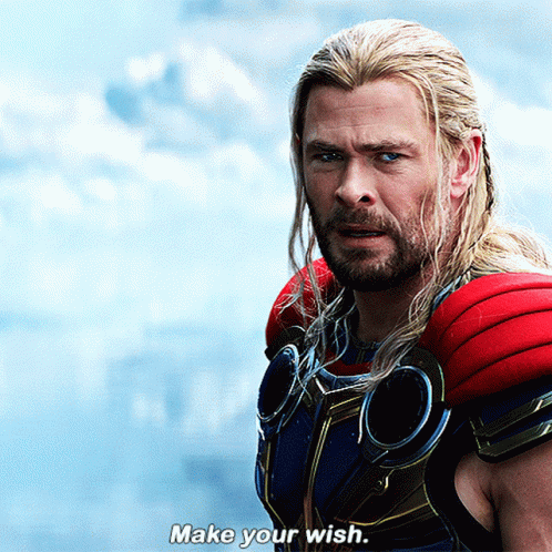 Man in Leather Vest Holding Hammer Saying What a Classic Thor Adventure