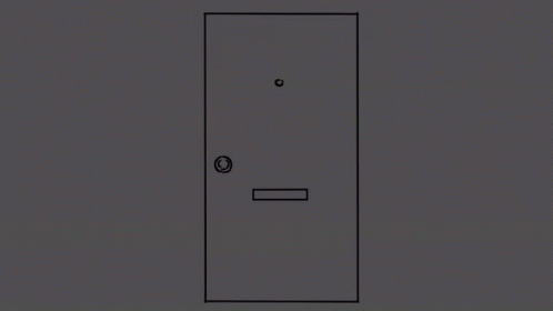 Man In Long Coat Standing In Doorway GIF