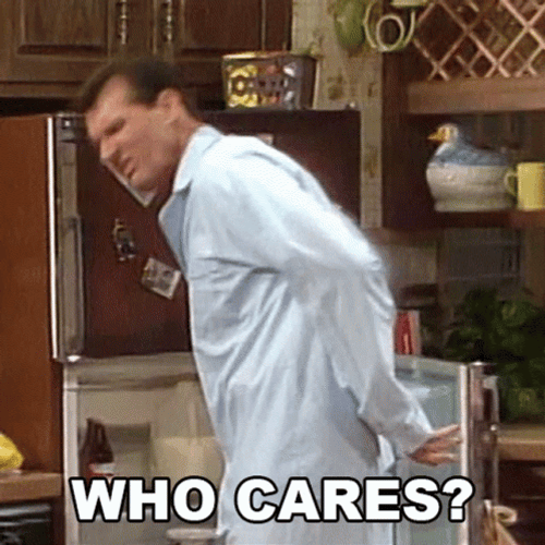 Man In Long Sleeves Who Cares GIF