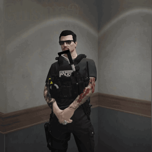 Man in Los Santos Police Uniform
