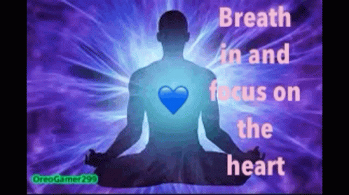 Man in Lotus Position Breath In Focus on Heart