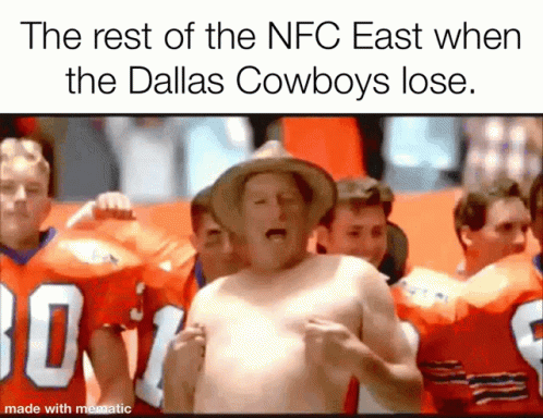 Man in M Hat With Football Team