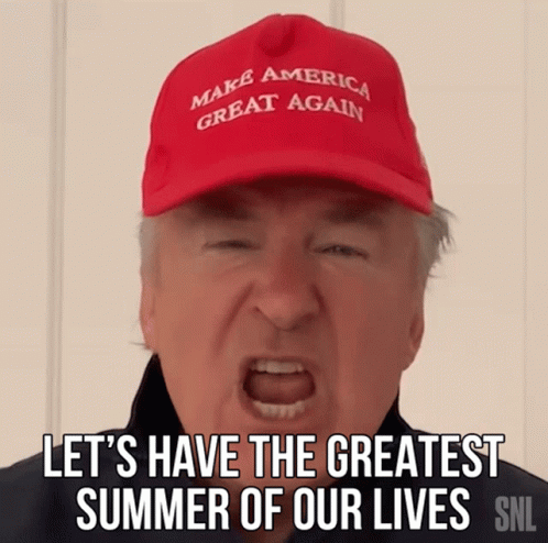 Man in Make America Great Again Hat Yelling