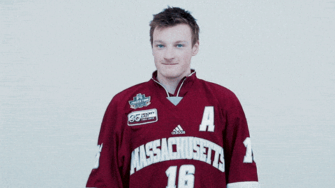 Man In Maroon Massachusetts Jersey Number 16 GIF
