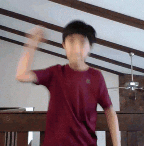 Man In Maroon Shirt Dancing GIF