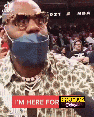 Man in Mask and Sunglasses Says I'm Here for Street Fighters Deluxe