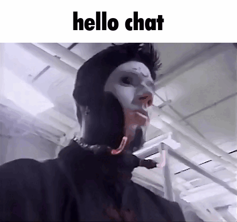 Man In Mask Saying Hello Chat GIF