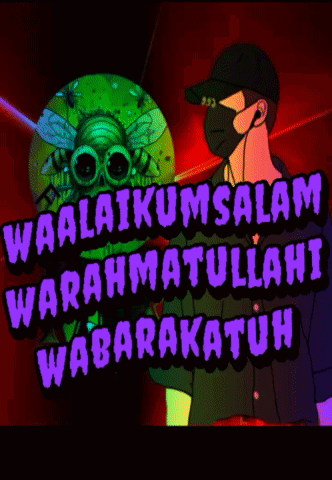 Man in Mask Saying Waalaikumsalam