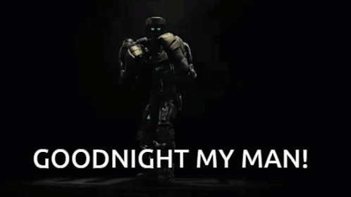 Man in Mask Says Goodnight My Man