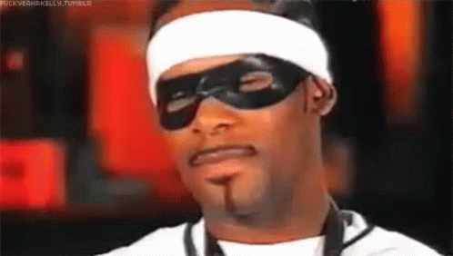 Man In Mask, Sunglasses And White Headband GIF