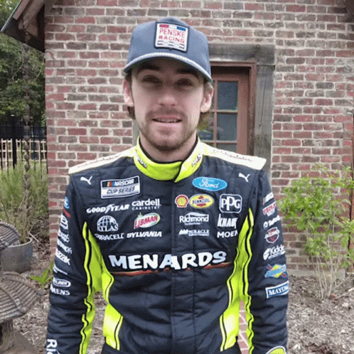 Man In Menards Racing Uniform GIF