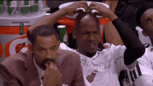 Man in Miami Heat Jersey Sitting in Stands